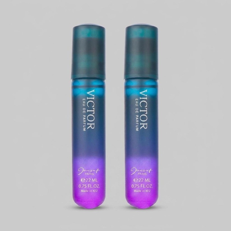 عطر جیبی مردانه ژک ساف مدل ویکتور حجم 22 میلی لیتر بسته 2 عددی