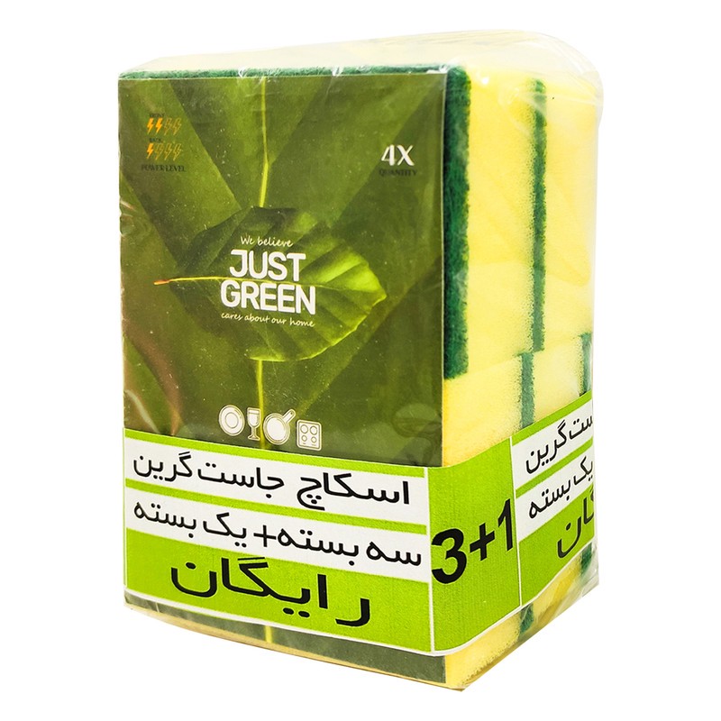 اسکاچ جاست گرین مدل JUS MOR04 بسته 4 عددی
