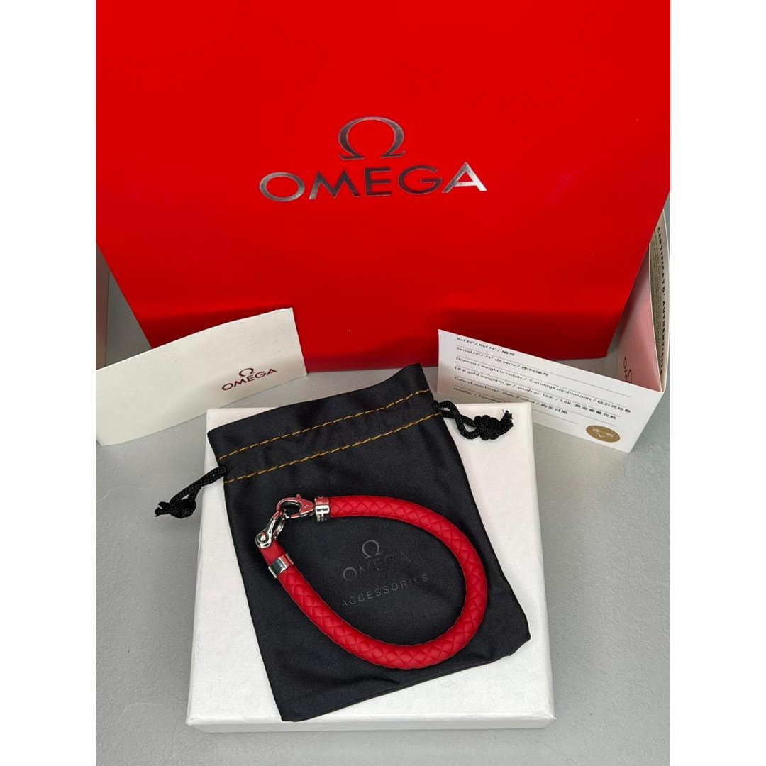 دستبند امگا Omega Bracelet رابر قرمز