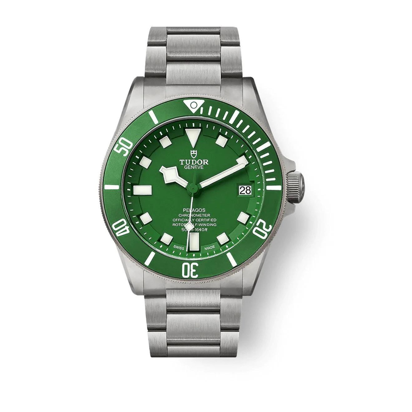 ساعت مچی تودور پلاگوس Tudor Pelagos نقره ای صفحه سبز