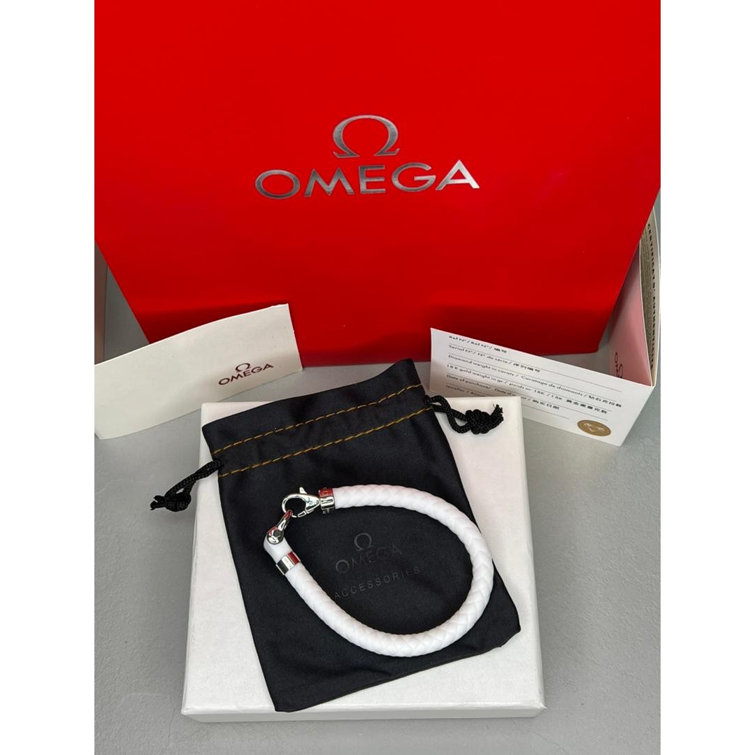 دستبند امگا Omega Bracelet رابر سفید