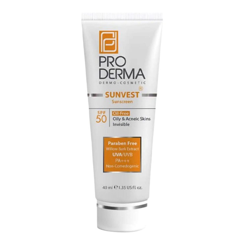 کرم ضدآفتاب فاقد چربی پرودرما مدل SPF50، حجم 40 میلی لیتر