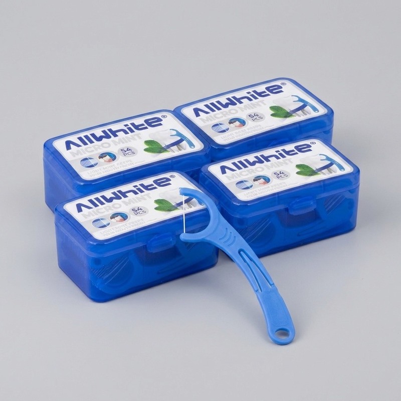 نخ دندان آل وایت مدل micro mint مجموعه 4 عددی