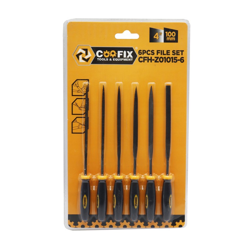 سوهان زرگری کوفیکس مدل YP-CFH-Z01015-6 4INCH-100MM مجموعه 6 عددی