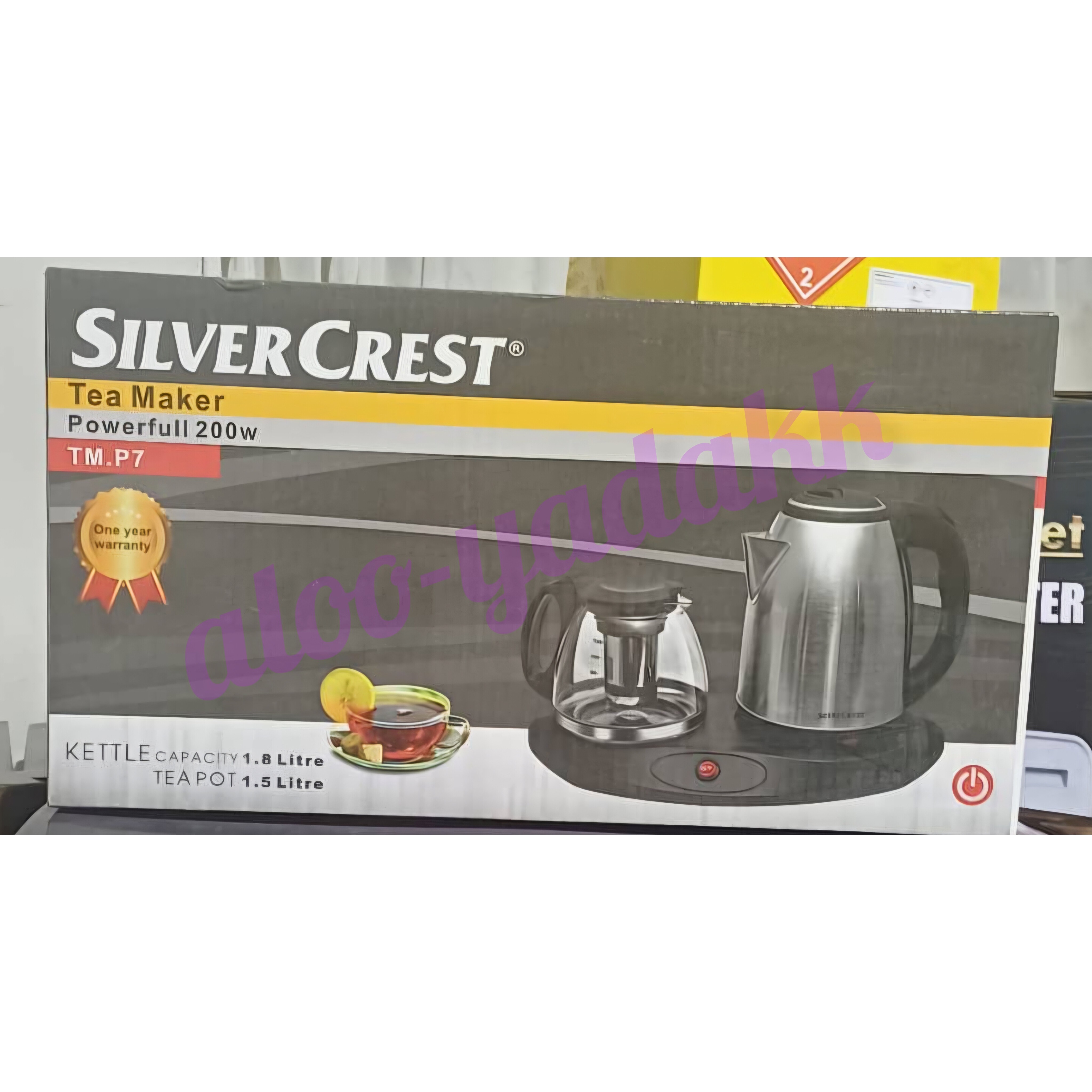 چای ساز کنارهمی کتری استیل( silver Crest)