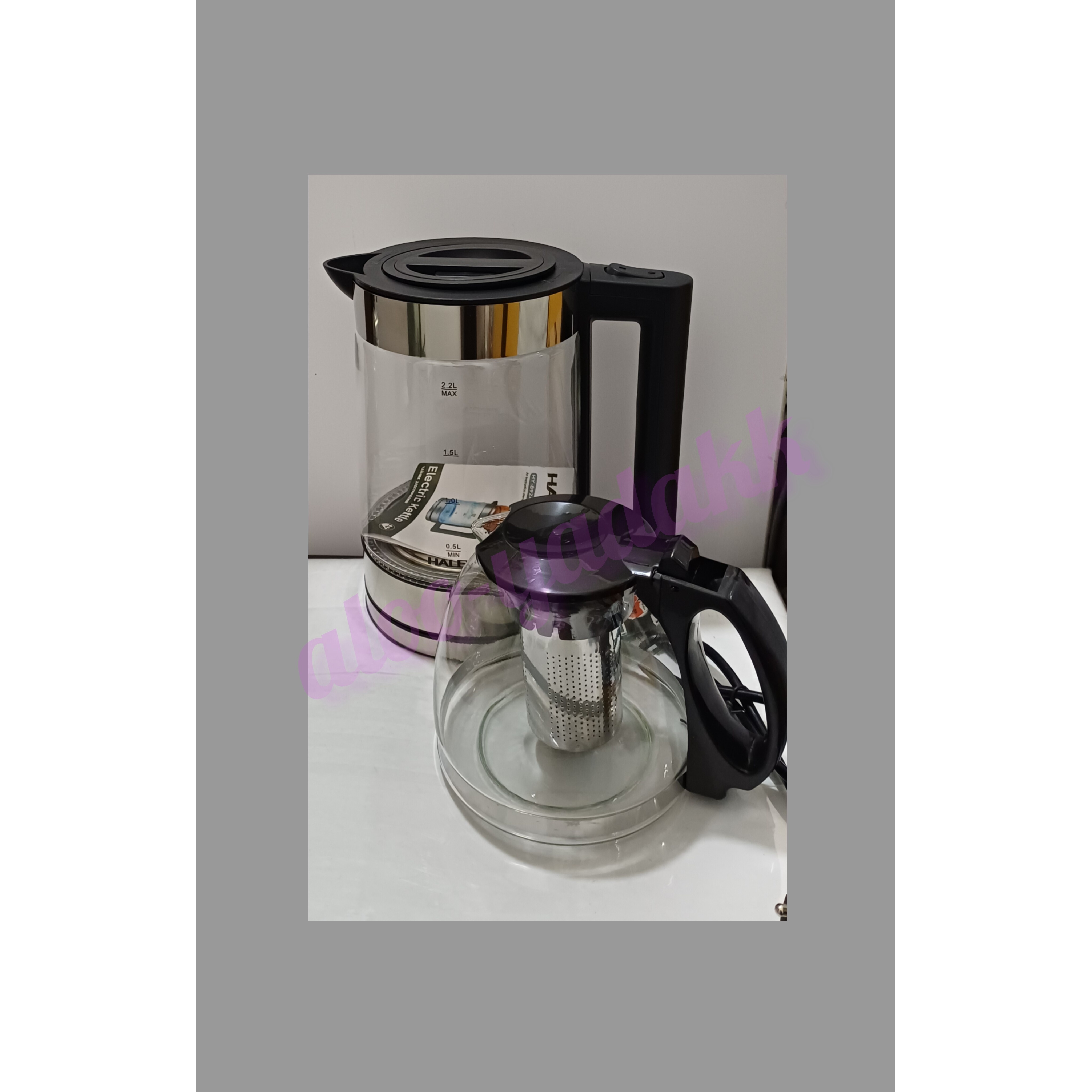 چای ساز شیشه ای روی همی HALEY( مدل HY-8924)