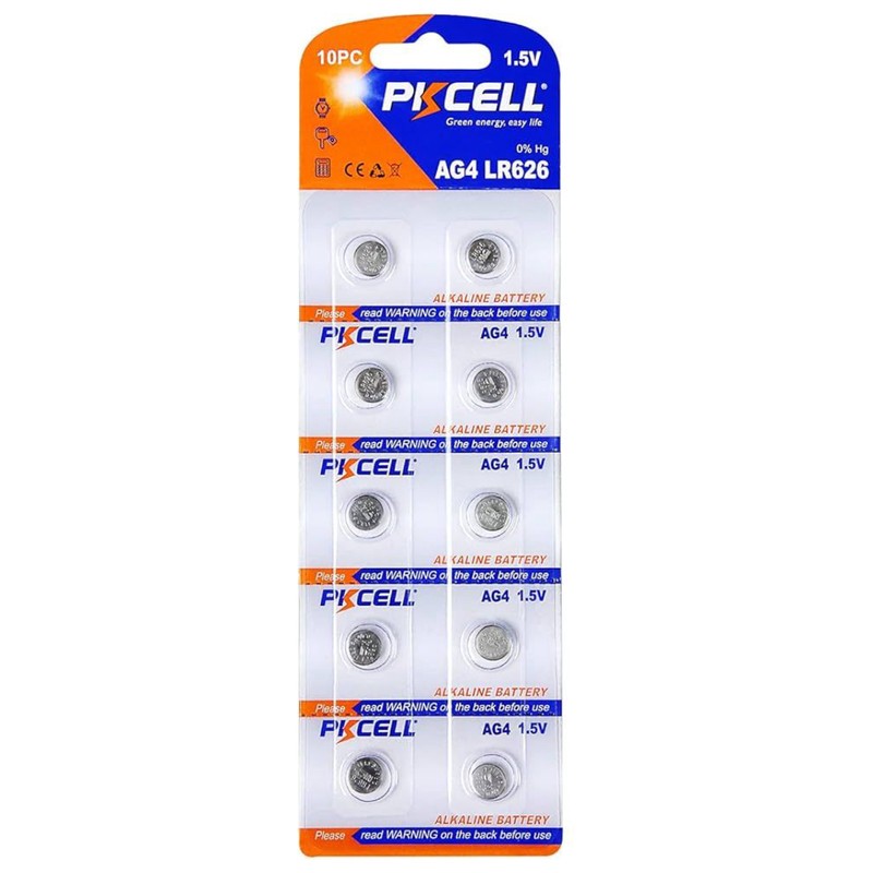 باتری ساعت پی کی سل مدل AG4 LR626 مجموعه 10 عددی