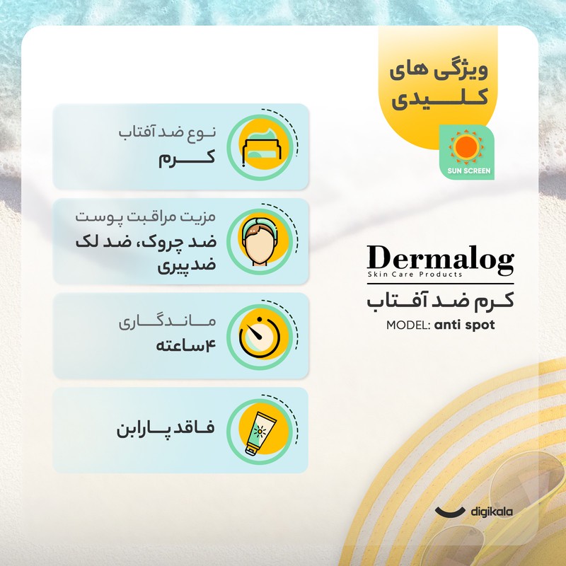 کرم ضد آفتاب بی رنگ صورت درمالوگ SPF 50 مدل 04 محافظ در برابر اشعه UVA مناسب برای انواع پوست حجم 50 میلی لیتر