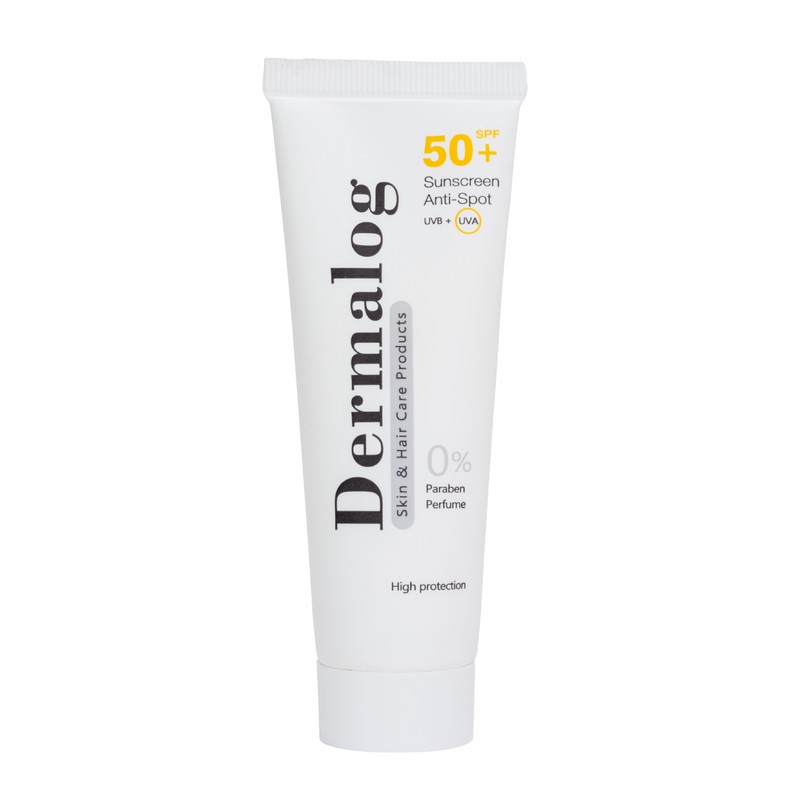 کرم ضد آفتاب بی رنگ صورت درمالوگ SPF 50 مدل 04 محافظ در برابر اشعه UVA مناسب برای انواع پوست حجم 50 میلی لیتر