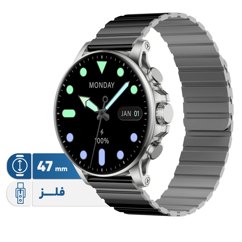 ساعت هوشمند گلوریمی مدل M2 MAX LTD دارای قابلیت های کنترل موسیقی (Music Player)، قابلیت مکالمه از طریق بلوتوث، قابلیت...