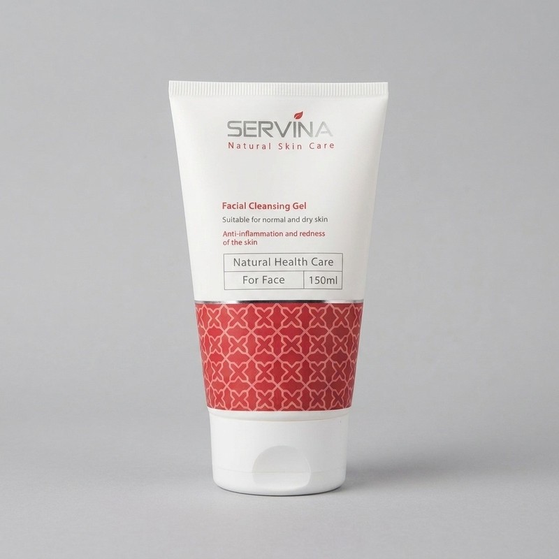 ژل شست وشوی صورت سروینا مخصوص پوست های خشک و معمولی مدل Normal and Dry skin حجم 150میلی لیتر
