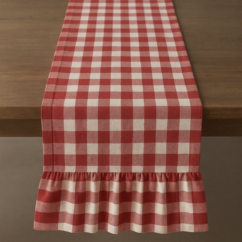 رانر مدل چهارخانه چین دار سایز 150x44 سانتی مترجدید