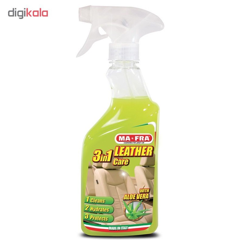 اسپری تمیزکننده چرم خودرو مفرا مدل Leather Care 3in1 حجم 500 میلی لیتر