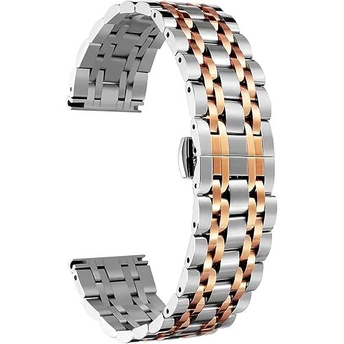 بند رولکسی فلزی Lux-Steel مناسب ساعت ایمیکی imiki TG2 استیل ضد زنگ
