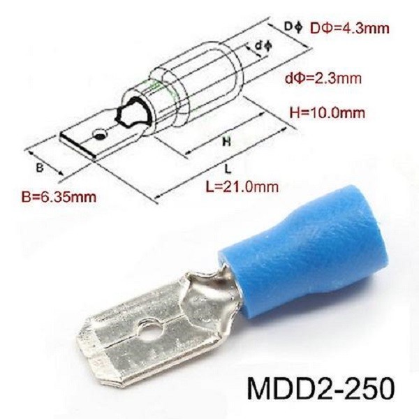 سرسیم نری مدل MDD2-250 بسته 25 عددی