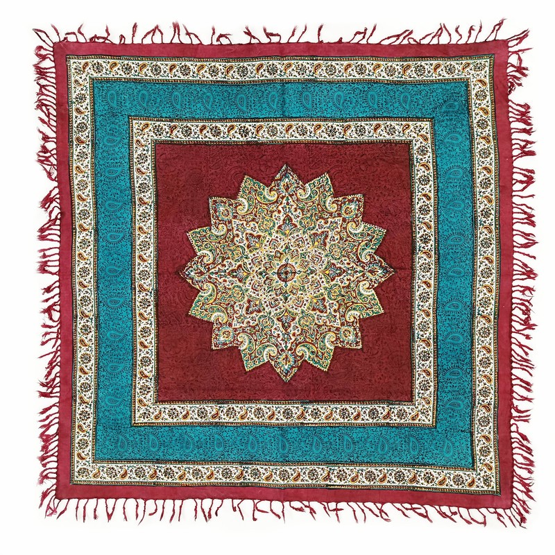 رومیزی قلمکار مدل ترنج T100