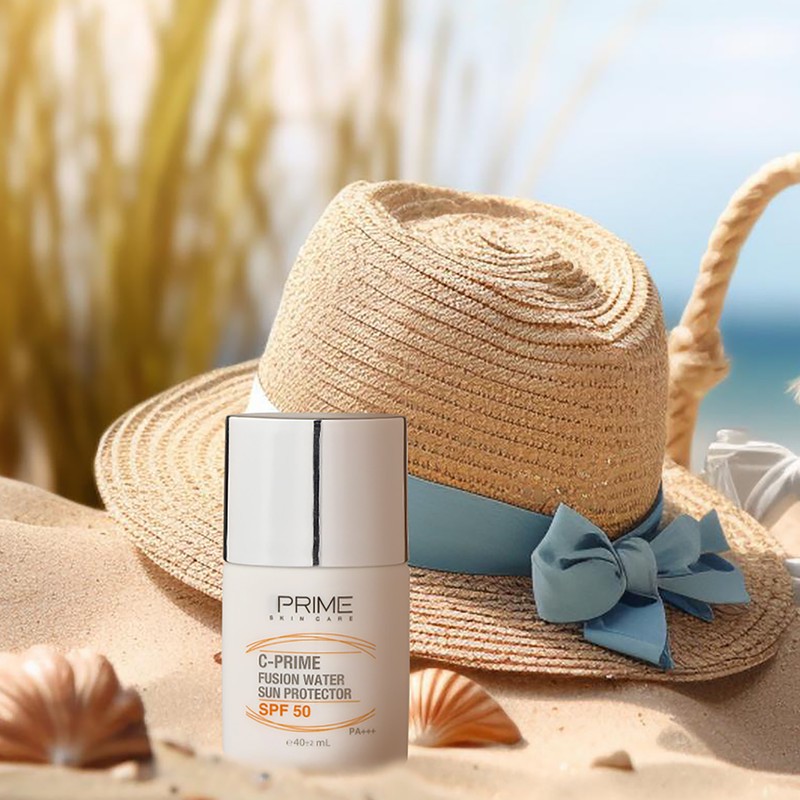 لوسیون ضدآفتاب بی رنگ پرایم SPF50 مدل Fusion Water، مناسب پوست های چرب، حجم 30 میلی لیتر
