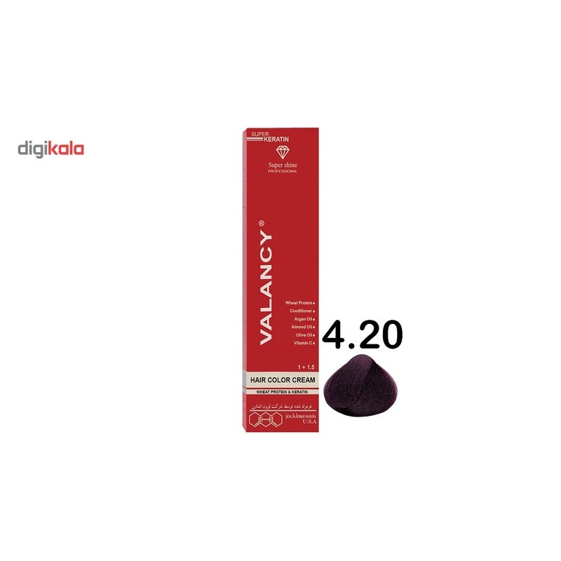 رنگ مو والانسی سری شرابی مدل شرابی خیلی متوسط طبیعی شماره V3