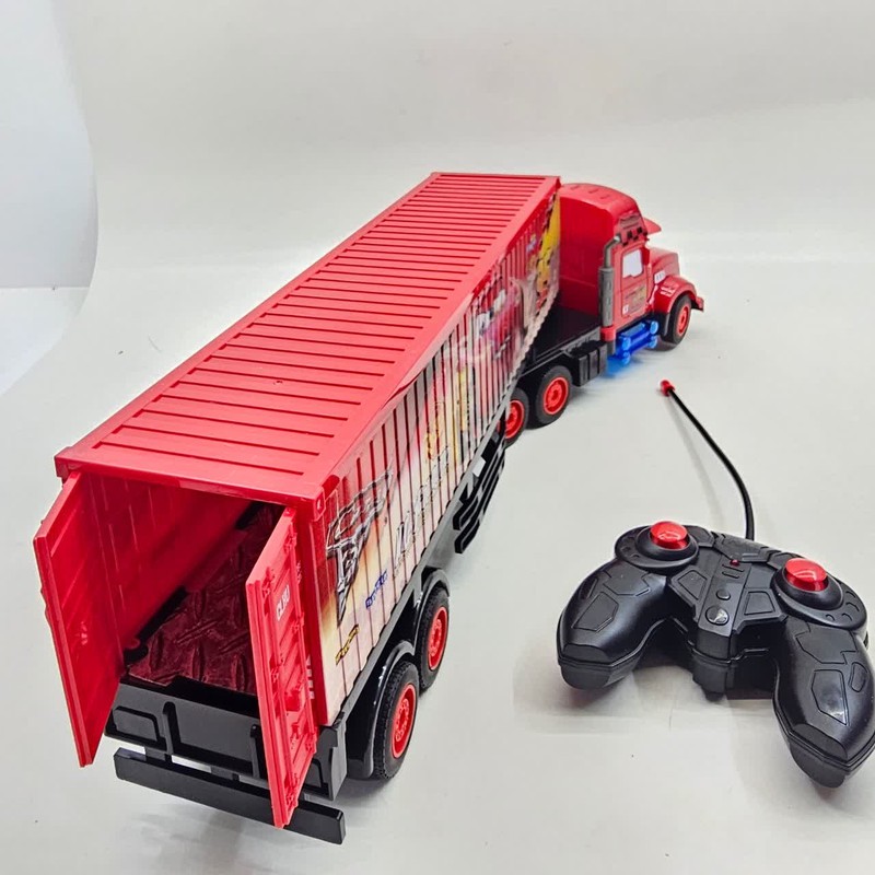 ماشین بازی کنترلی ناب سل مدل تریلی کانتینر مک کویین شارژی کد McQueen s car container truck naab00222