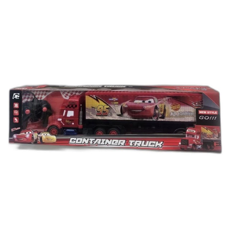 ماشین بازی کنترلی ناب سل مدل تریلی کانتینر مک کویین شارژی کد McQueen s car container truck naab00222