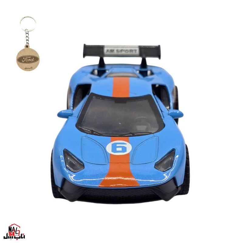 ماکت ماشین ناب سل مدل فورد جی تی رالی اسپرت فلزی موزیکال چراغدار FORD GT به همراه جاسوییچی