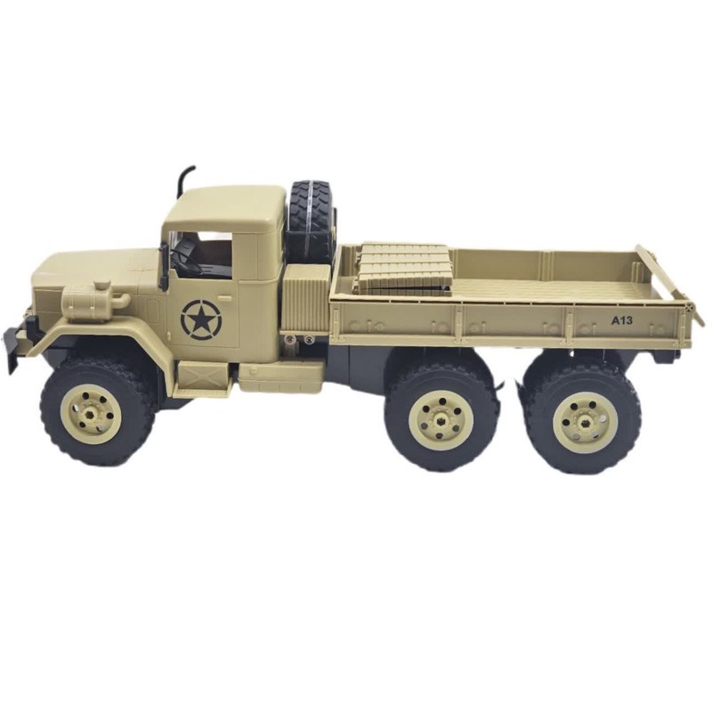 ماشین بازی کنترلی ناب سل مدل کامیون ارتشی شارژی فنری چراغدار MZ کد REMOTE CONTROL MZ R C ARMY TRUCK 2.4 GHZ SCALE 1 1...
