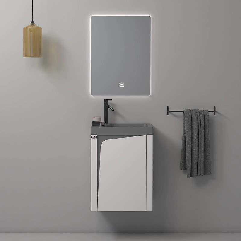 ست کابینت و روشویی آلکا مدل 4045 به همراه آینه بک لایت