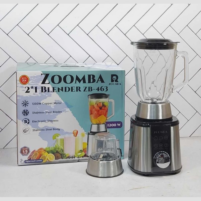 مخلوط کن و آسیاب صفحه نمایش دار زومبا ZB-463 (پسکرایه)