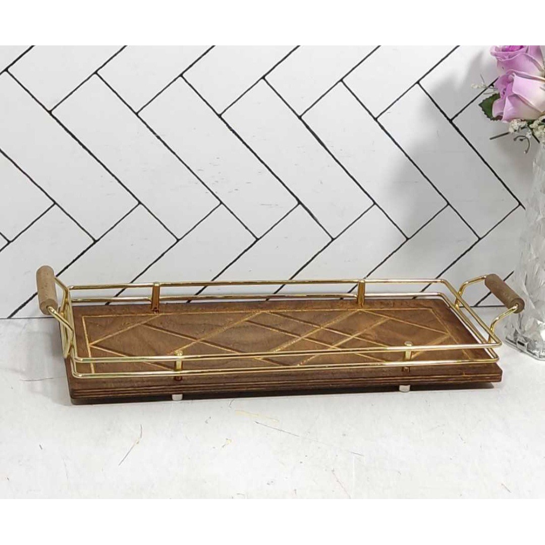رولت خوری چوبی مستطیل خاتم (پسکرایه)