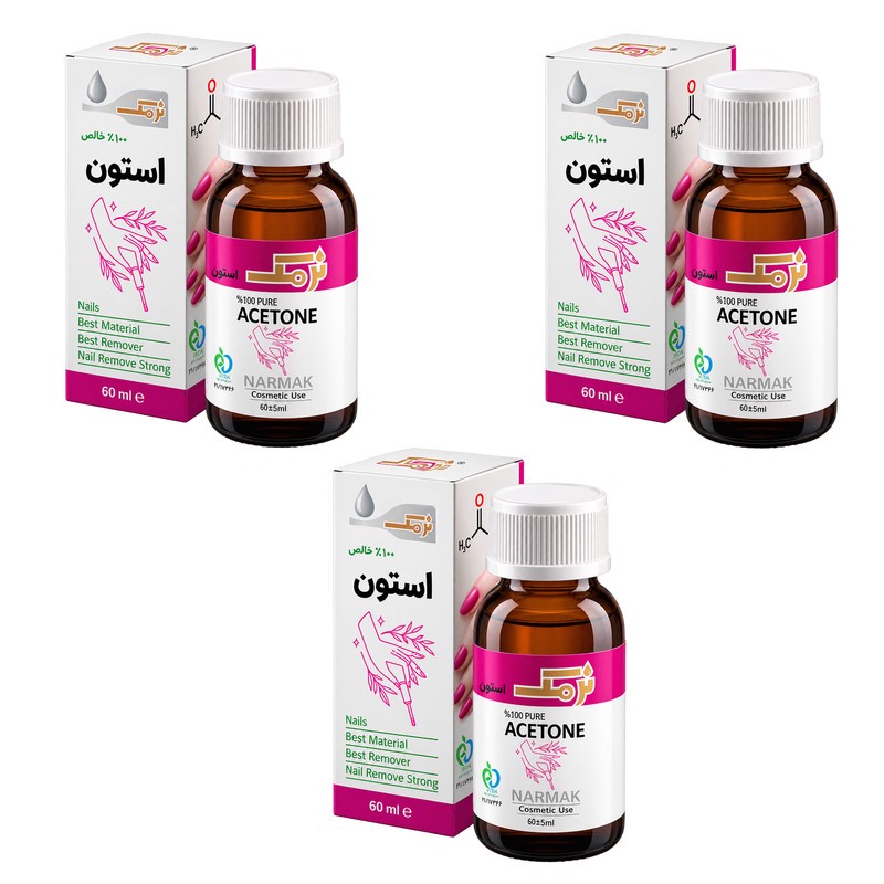 استون لاک پاک کن نرمک مدل ExportBox حجم 60 میلی لیتر مجموعه 3 عددی