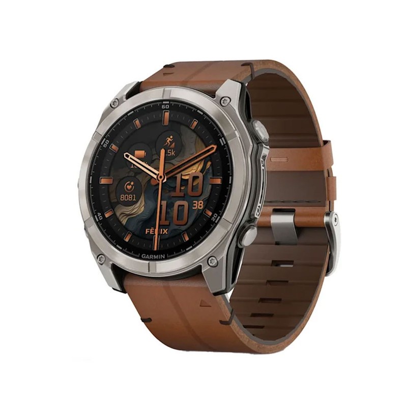 ساعت هوشمند گارمین مدل Fenix 8 - 51mm AMOLED، مناسب برای ورزش، روزمره، دارای قابلیت های صفحه نمایش رنگی، کنترل موسیقی...