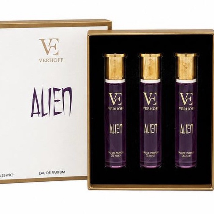 عطر جیبی زنانه ورهف مدل الین با رایحه گلی حجم 25 میلی لیتر بسته 3 عددی