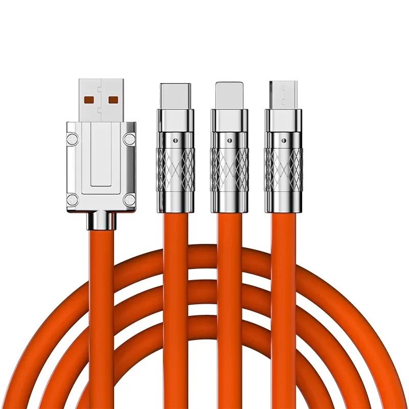 کابل تبدیل USB به micro USB لایتنینگ USB-C مدل 120W طول 1.2 متر
