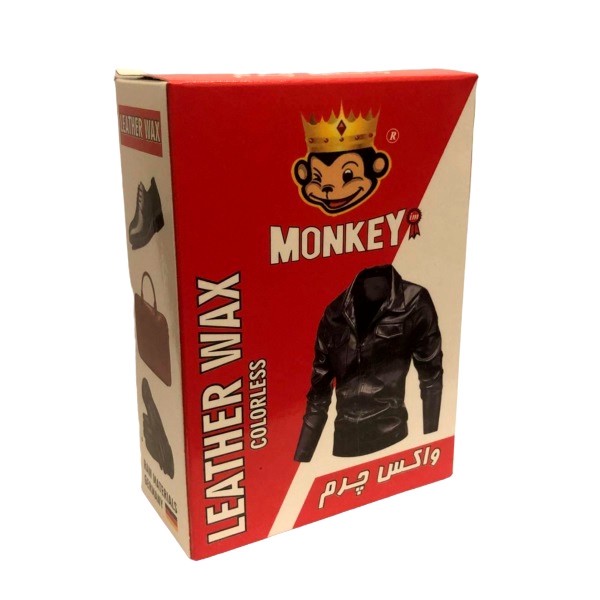 واکس براق کننده کفش مانکی مدل LEATHER WAX به همراه اسفنج