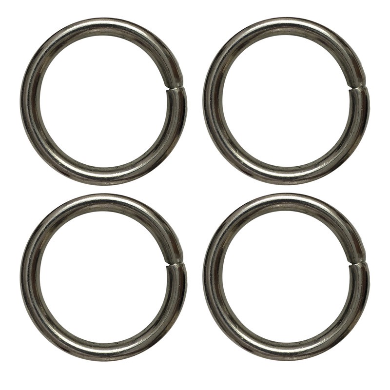 یراق کیف دوزی مدل گرد کد Steel-3Cm بسته 4 عددی