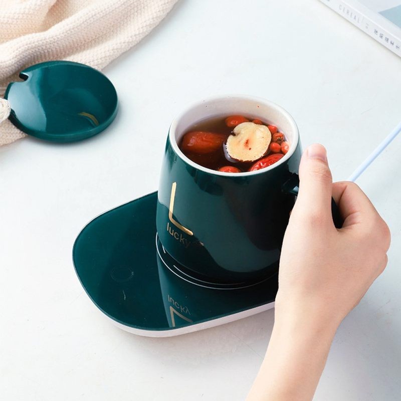 ماگ حرارتی لاکی مدل Temperature به همراه صفحه گرم کن برقی