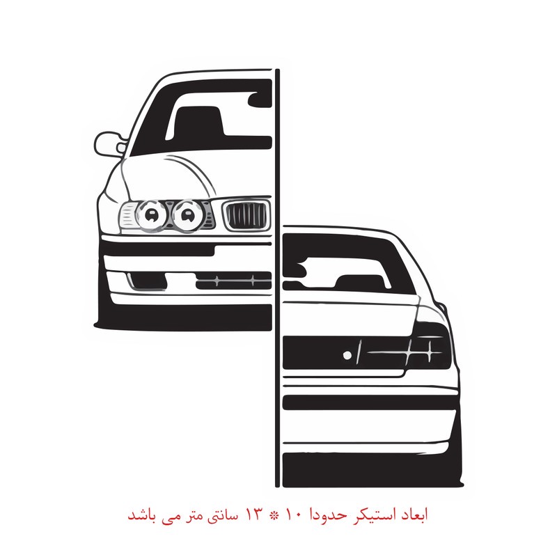 استیکر خودرو طرح اسپورت کد 829
