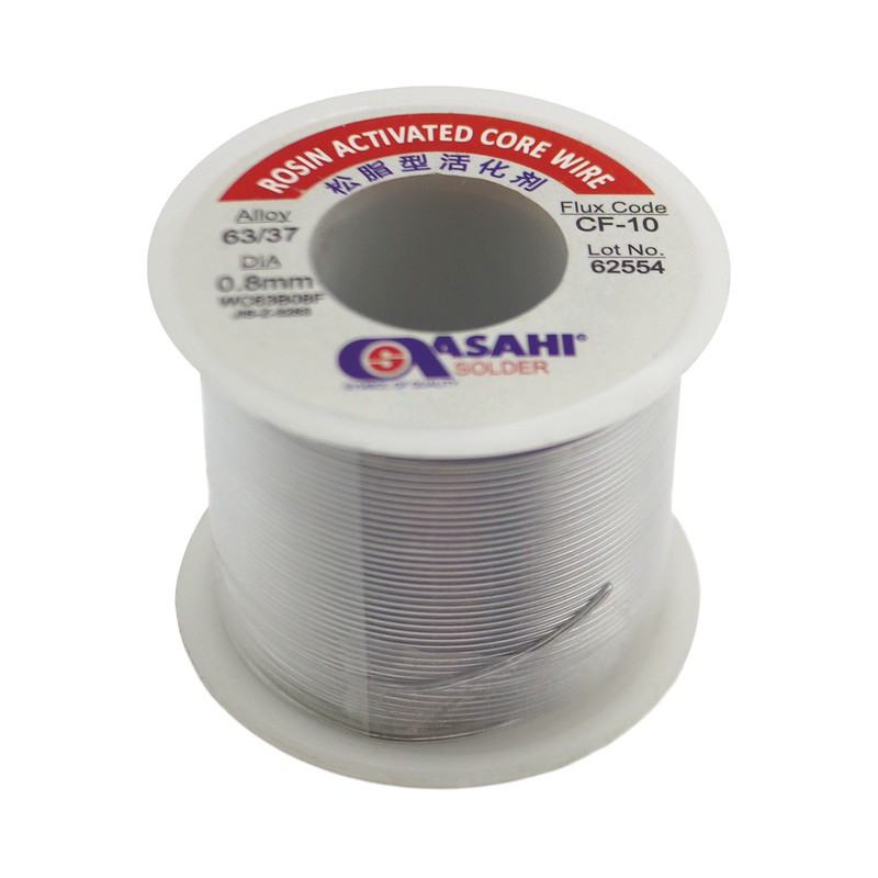 سیم لحیم آساهی مدل YP-ROGHANI-CF-10-08MM مقدار 250 گرم
