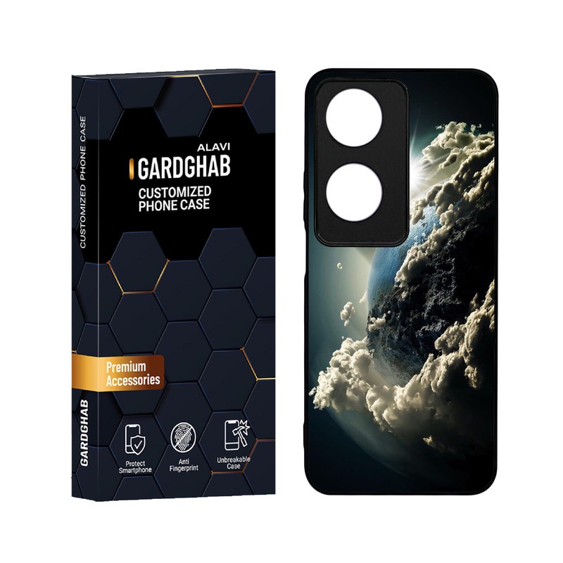 کاور گارد قاب علوی مدل دور ژله ای کهکشان مناسب برای گوشی موبایل آنر X7B 4Gمدل 1