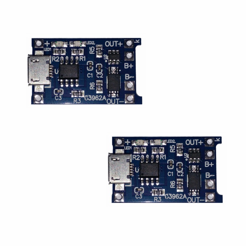 ماژول شارژر باتری مدل TP- 4056 Micro USB بسته 2 عددی