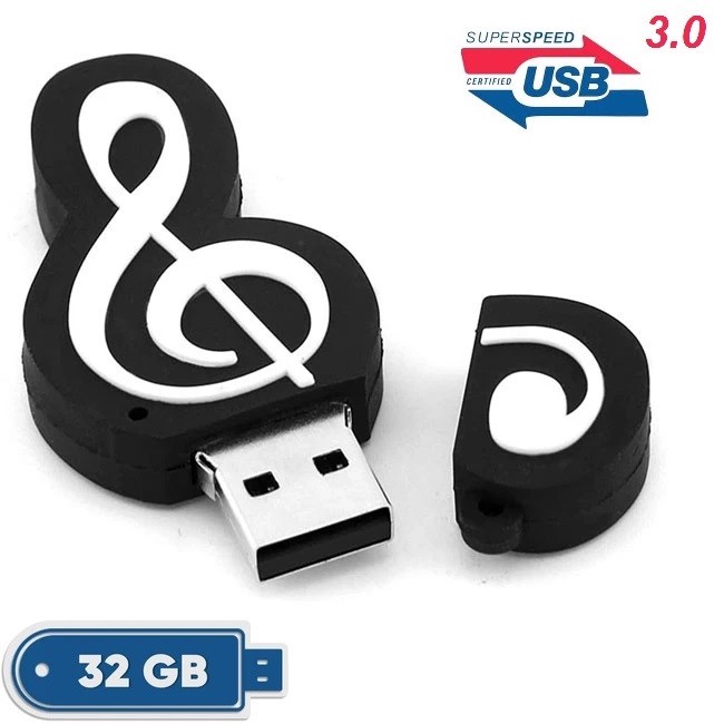 فلش مموری کینگ فست مدل کلید سُل Music Symbol MU-18 ظرفیت 32 گیگابایت با رابط USB 3.0