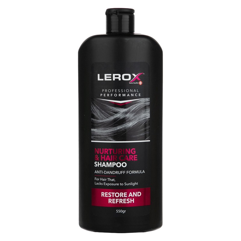 شامپو مو تقویتکننده مو لروکس مخصوص موهای آسیبدیده و خشک، وزن 550 گرم مدل Nurturing Hair Care، ترمیمکننده، براقکننده،...
