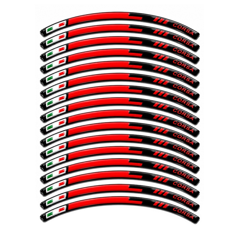 برچسب دوررینگ ژله ای موتورسیکلت رایسان کد DrjC012r مجموعه 16 عددی