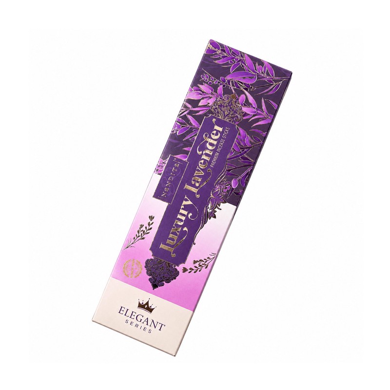 عود دست ساز ناندیتا مدل Luxwy Lavender رایحه اسطوخودوس بسته 30 عددی