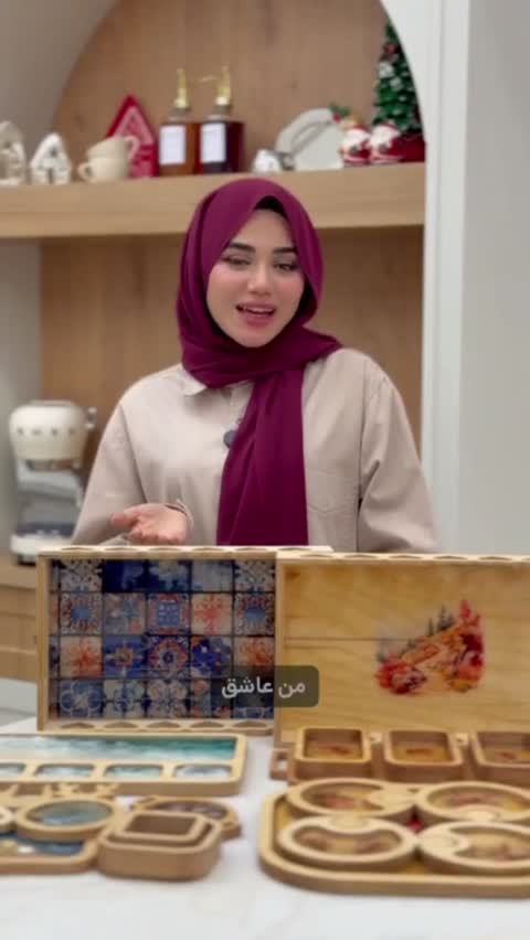 سینی چوبی پذیرایی 5 خانه