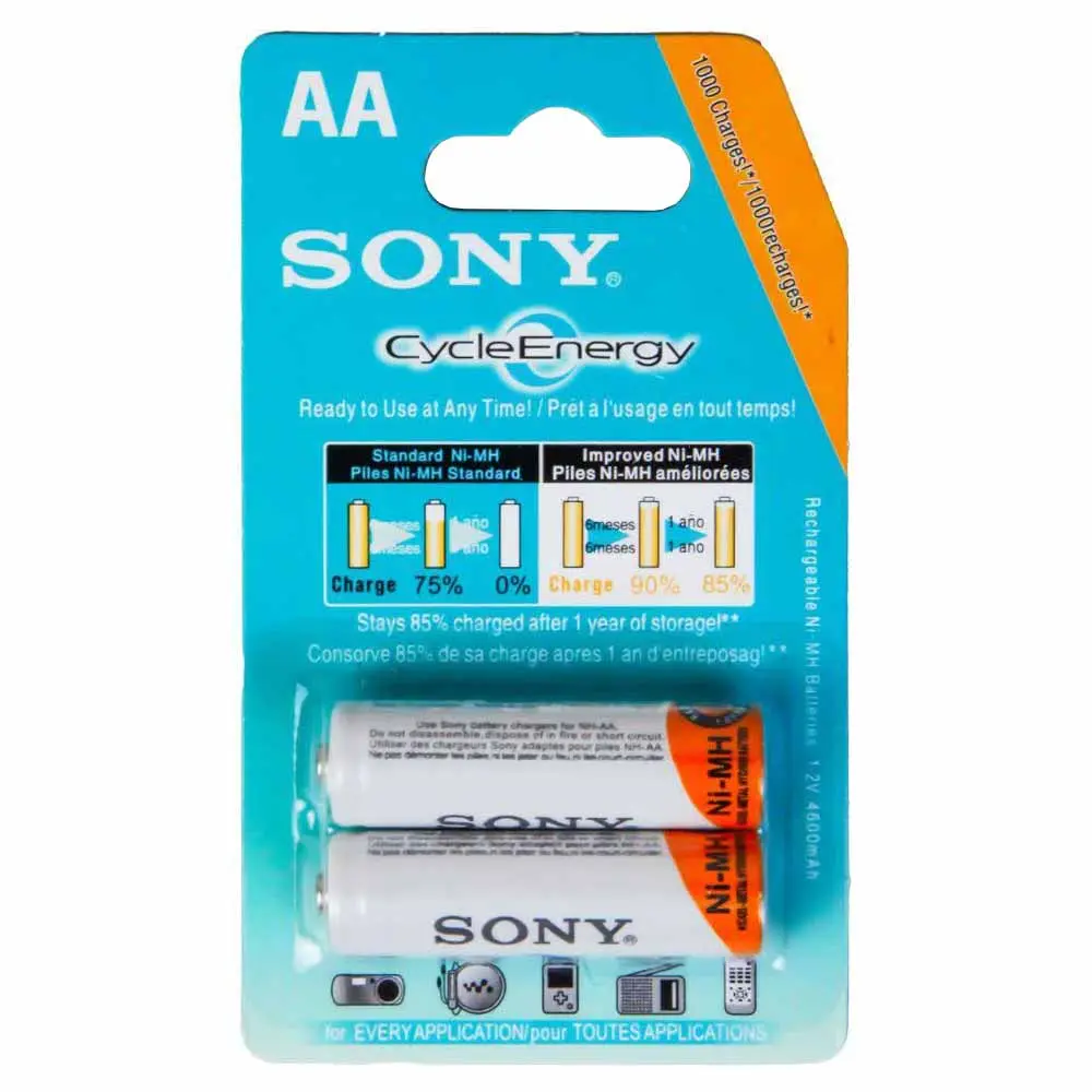 باتری شارژی نیم قلمی سونی مدل Sony NI-MH AAA 900mAh (جفتی) مدل 1