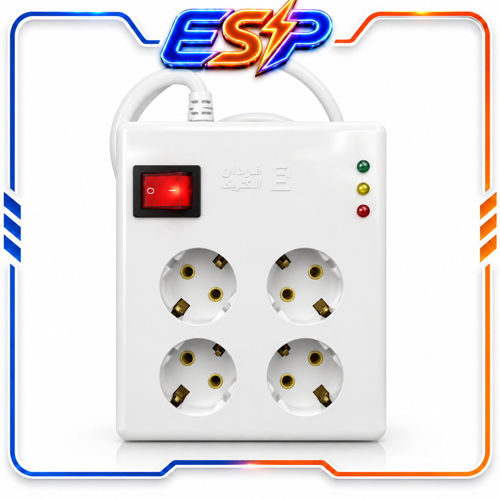 محافظ کامپیوتر 4 خانه ارت دار 1.8 متری