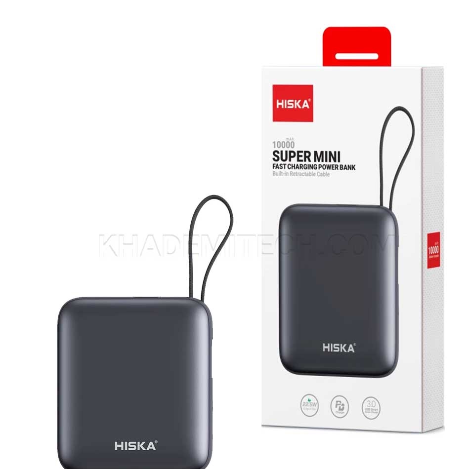 پاوربانک جیبی فست شارژ هیسکا 10000mAh
