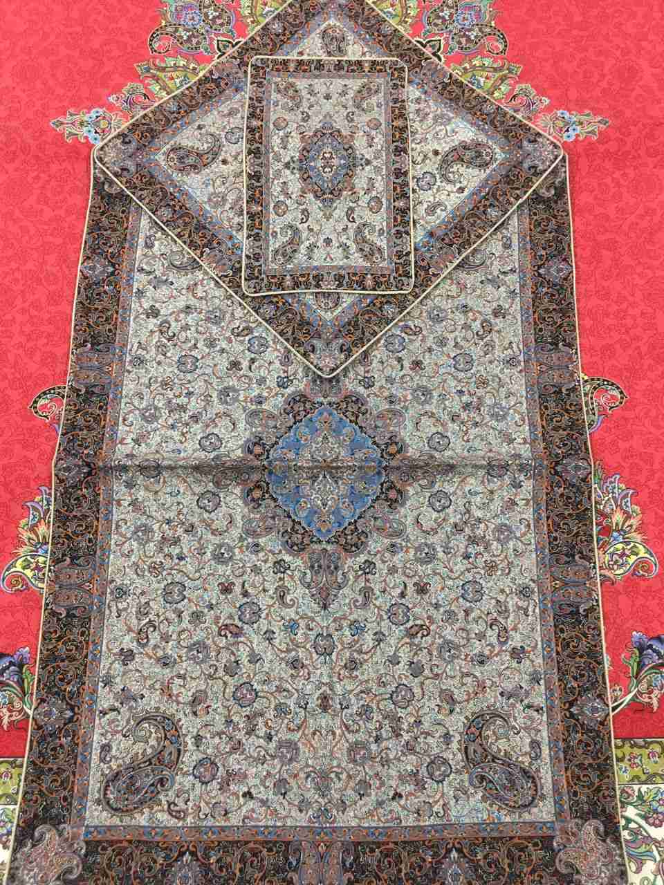 جانماز ترمه ابریشم طرح مینا کد 1