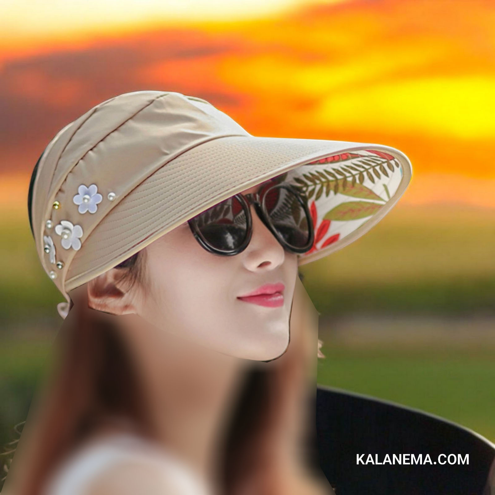 نقاب آفتابگیر صورت زنانه مدل تا شونده